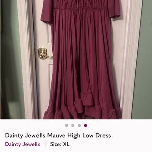 Dainty Jewells Plum High Low Dress